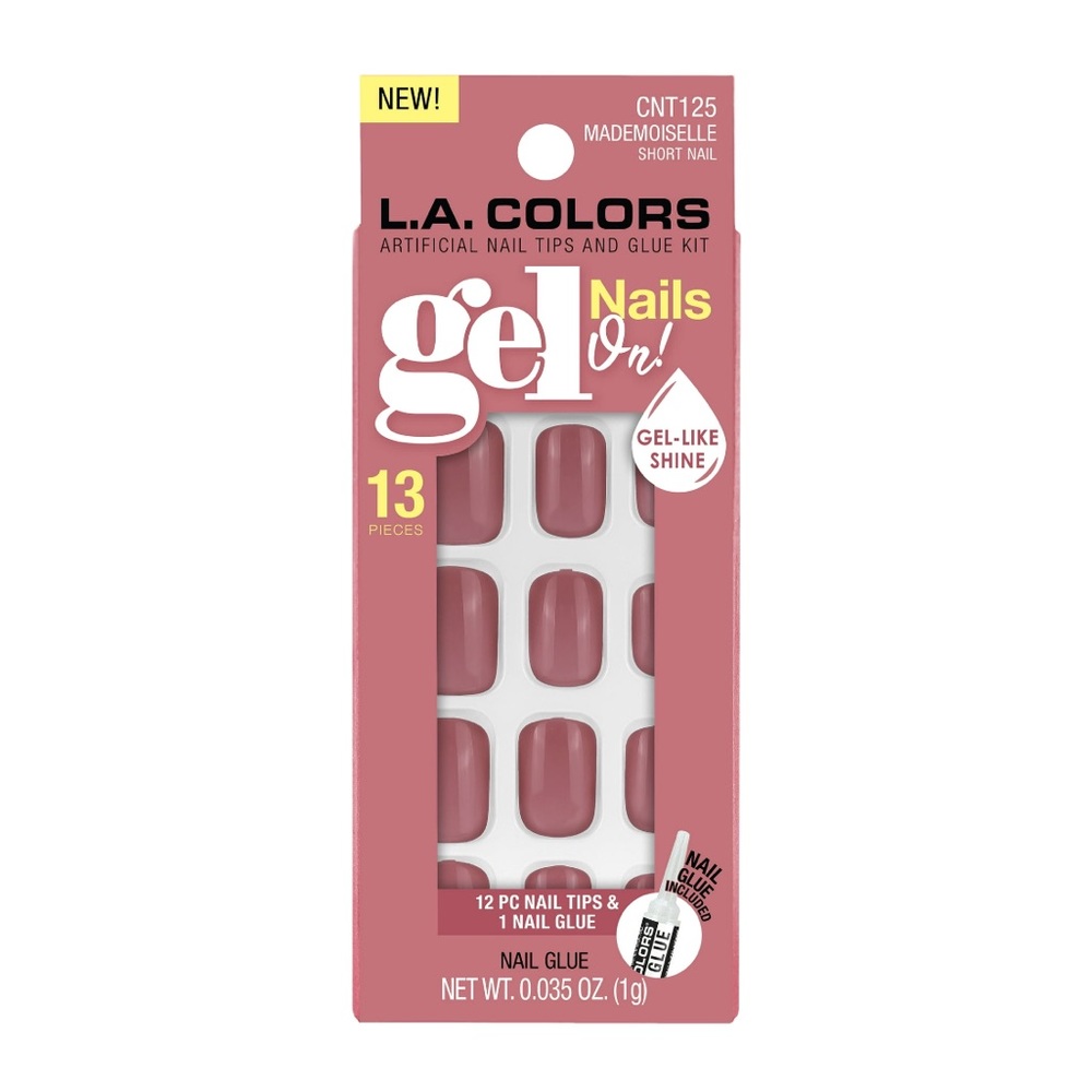 L.A. COLORS gel Nails On Mademoiselle Short Nail